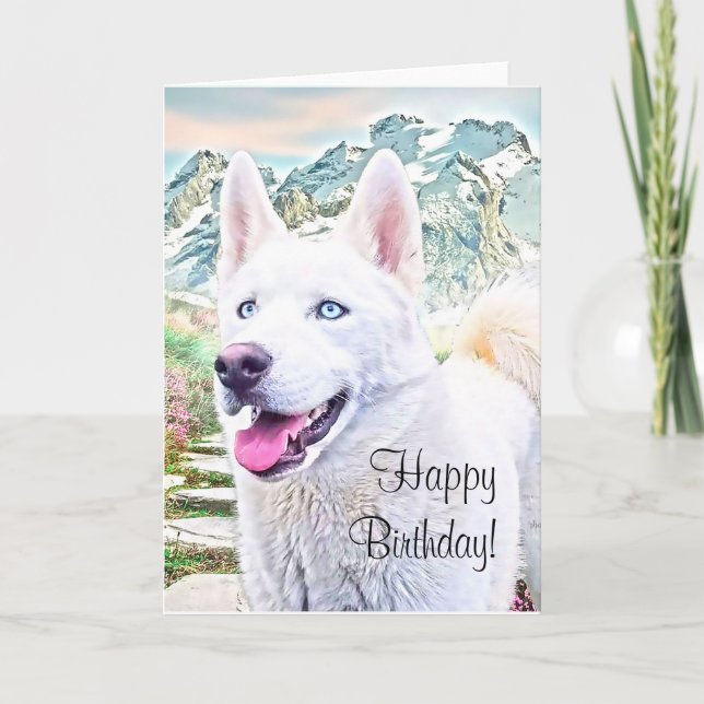 Bonne carte de voeux pour l'anniversaire de Sibéri (Devant)