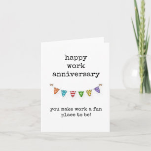 Bonne carte de voeux pour l'anniversaire du travai