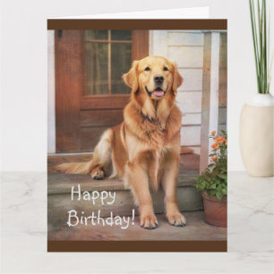 Bonne carte de voeux pour l'anniversaire Golden Re