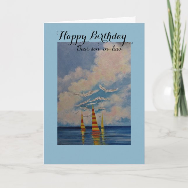 Bonne carte de voeux pour l'anniversaire/le gendre (Devant)