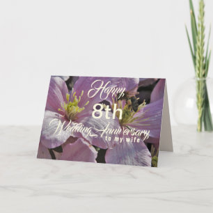 Bonne carte de voeux pour le 8e anniversaire du Ma