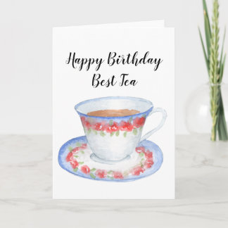 Bonne carte de voeux pour le meilleur thé d'annive