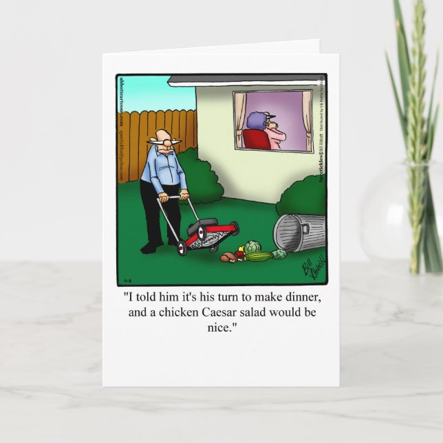 Bonne carte de voeux pour l'Humour d'anniversaire (Devant)