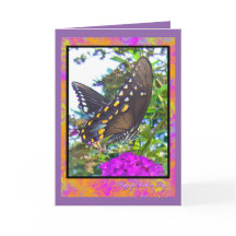 Bonne carte de voeux pour papillon de la fête des