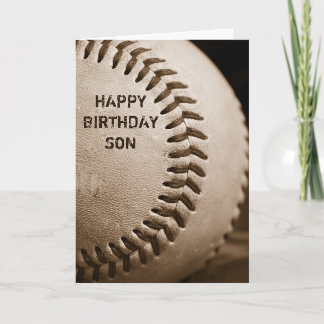 Bonne carte de voeux pour son baseball anniversair (Devant)