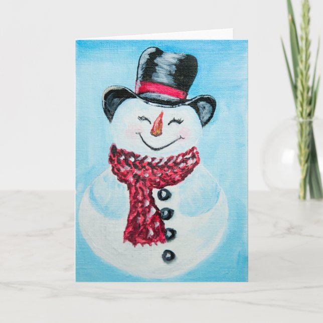 Bonne carte de voeux Snowman (Devant)