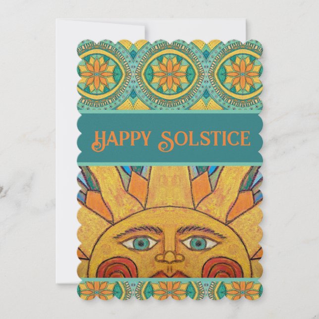 Bonne carte de voeux Solstice Sun Mandala (Devant)