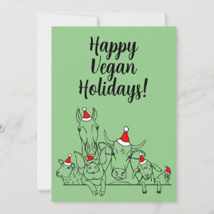 Bonne carte de voeux Vegan Holidays