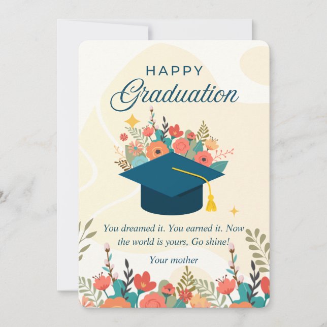 Bonne carte d'études pour le fils ou la fille (Devant)