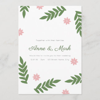 Bonne carte d'invitation au mariage
