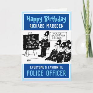 Bonne carte d'officier de police d'anniversaire