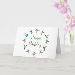 Bonne carte d'oiseau d'anniversaire