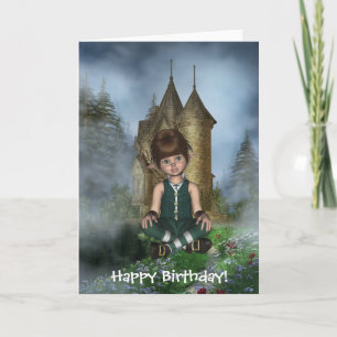 Bonne carte Elfin Hollie Irlandaise Anniversaire