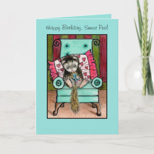 Bonne carte Ferret d'anniversaire