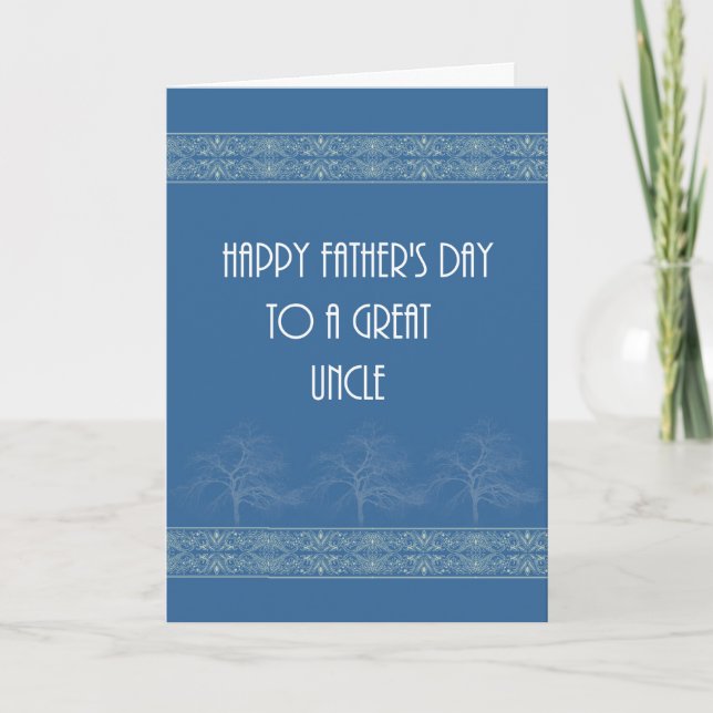 Bonne carte Fête des pères pour oncle, bleu (Devant)