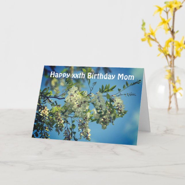 Bonne carte Fleur de Criquet d'Oiseau Maman (Fleur jaune)
