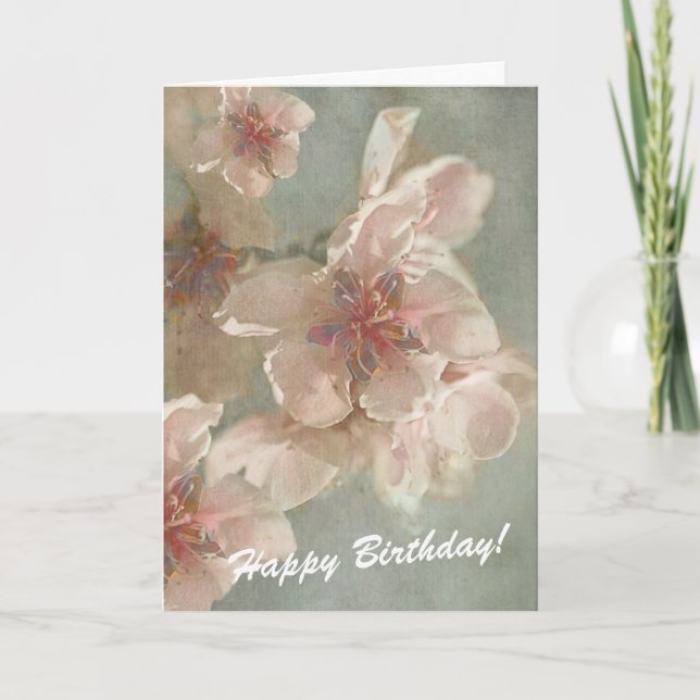 Bonne carte florale sereine pour anniversaire (Devant)