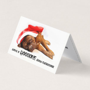 Bonne carte française de vacances de mastiff nom