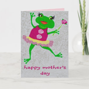 Bonne carte Froggy Fête des Mères. Maman va être !