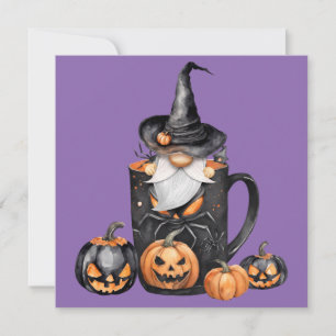 Bonne carte Gnome Halloween