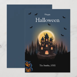Bonne carte Halloween Castle