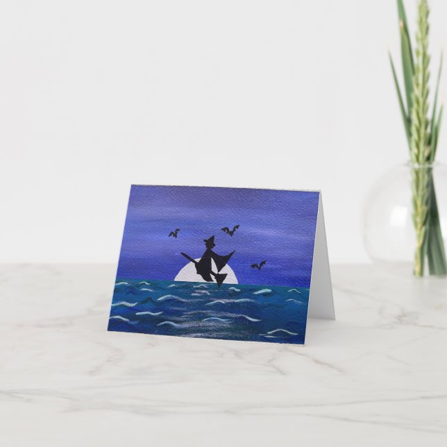 Bonne carte Halloween Witchy Moonrise (Devant)