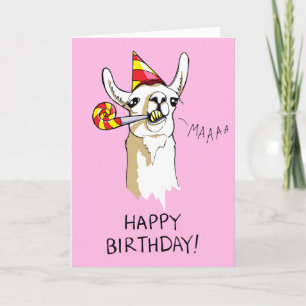 Bonne carte Llama fête d'anniversaire