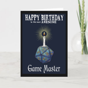Bonne carte Master de jeu d'anniversaire
