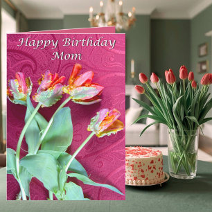 Bonne carte mère d'anniversaire Vibrant Tulips