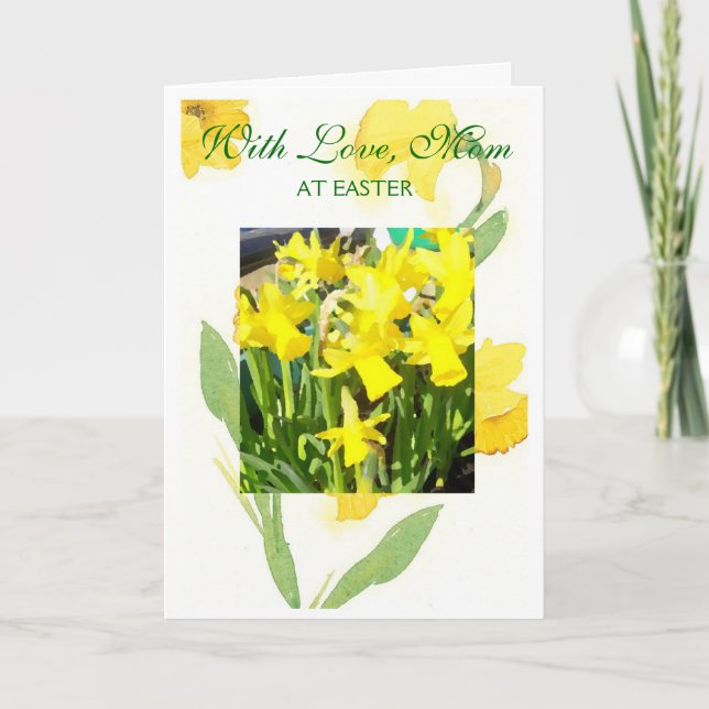 Bonne carte mère de Pâques - Daffodils (Devant)