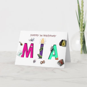 Bonne carte Mia anniversaire