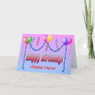 Bonne carte Modèle d'anniversaire