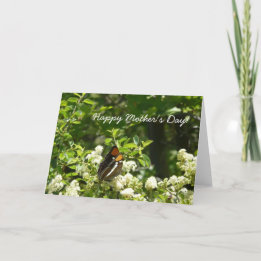 Bonne carte papillon de la fête des mères