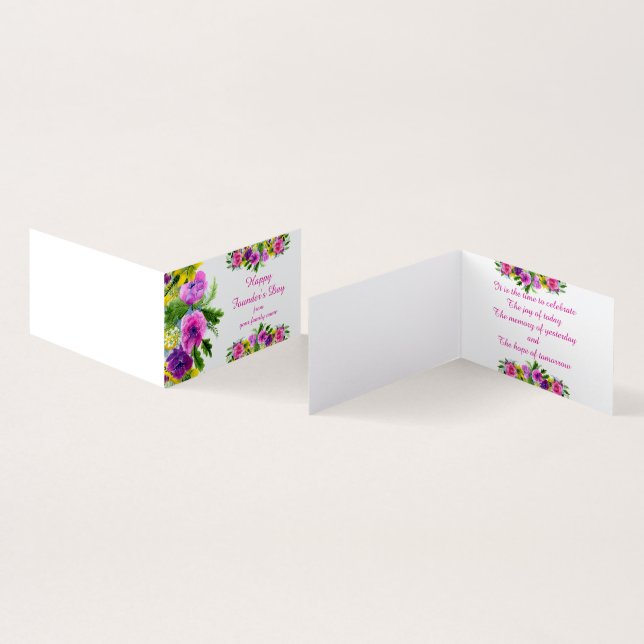 Bonne carte pliante du jour du Fondateur (Inside and Outside)