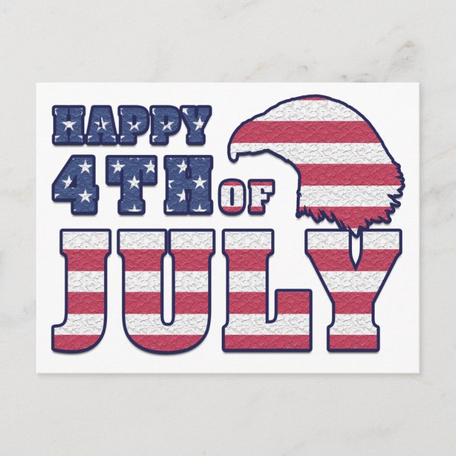 Bonne carte postale 4 juillet (Devant)