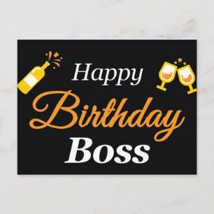 Bonne carte postale Boss Anniversaire