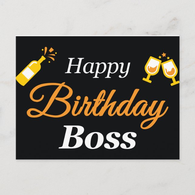 Bonne carte postale Boss Anniversaire (Devant)