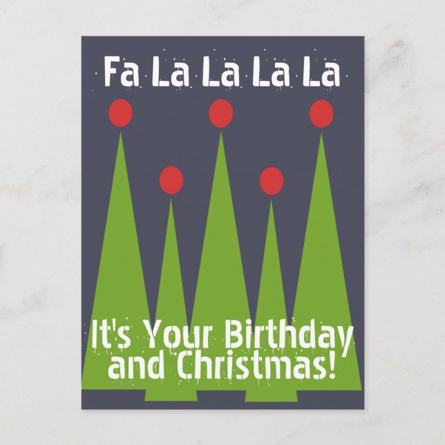 Bonne carte postale d'anniversaire et de Noël (Devant)