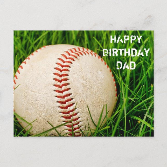 Bonne carte postale de baseball papa anniversaire (Devant)