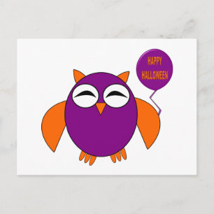 Bonne carte postale de la Chouette de la fête d'Ha
