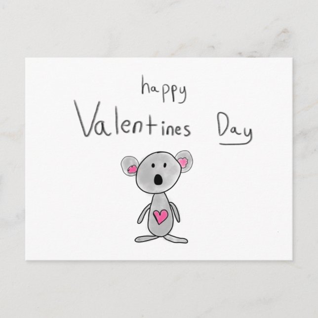 Bonne carte postale de la Saint Valentin (Devant)