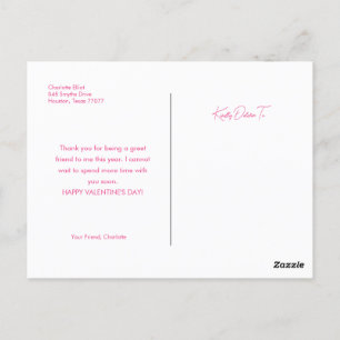 Bonne carte postale de la Saint-Valentin