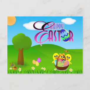 Bonne carte postale de Pâques