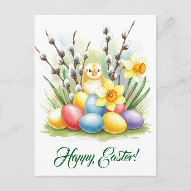 Bonne carte postale de Pâques (Devant)