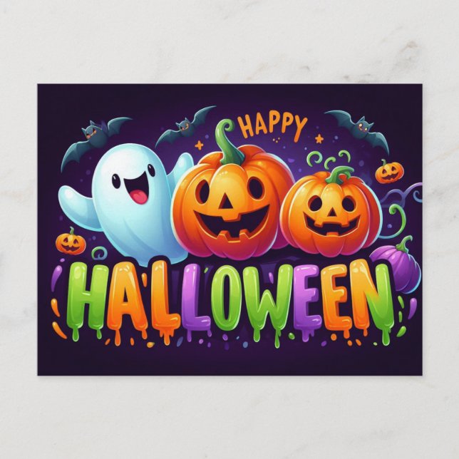 Bonne carte postale Halloween (Devant)