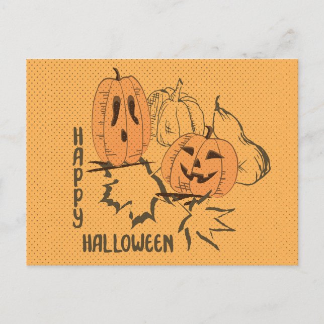 Bonne carte postale Invitation Vintage Halloween (Devant)