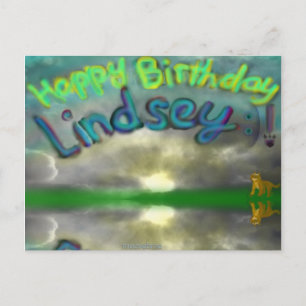 Bonne carte postale Lindsey Lioness Anniversaire
