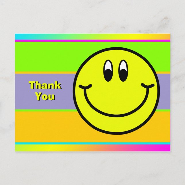 Bonne carte postale Merci Emoji Face Souriant (Devant)