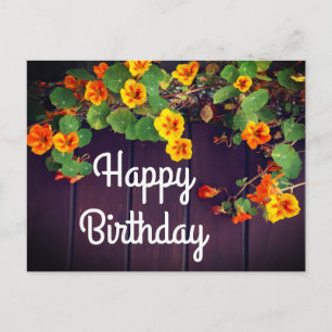 Bonne carte postale Nasturtium Anniversaire