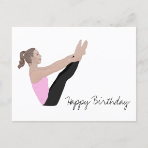 Bonne carte postale Pilates d'anniversaire